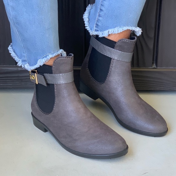 Charcoal Water Resistant Chelsea Ankle Boots
